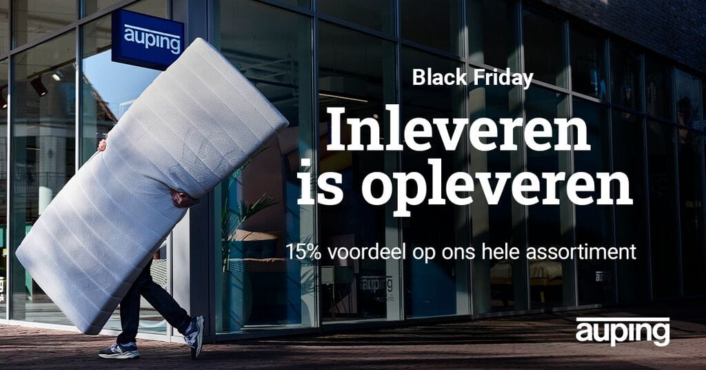 Black Friday actie van Auping bij Wagenmans wonen en slapen.