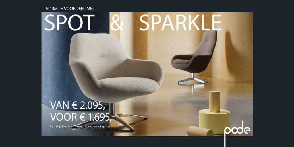 Actie van Pode op de Spot en Sparkle fauteuil. Nu extra voordelig bij Wagenmans wonen en slapen in Lemelerveld.